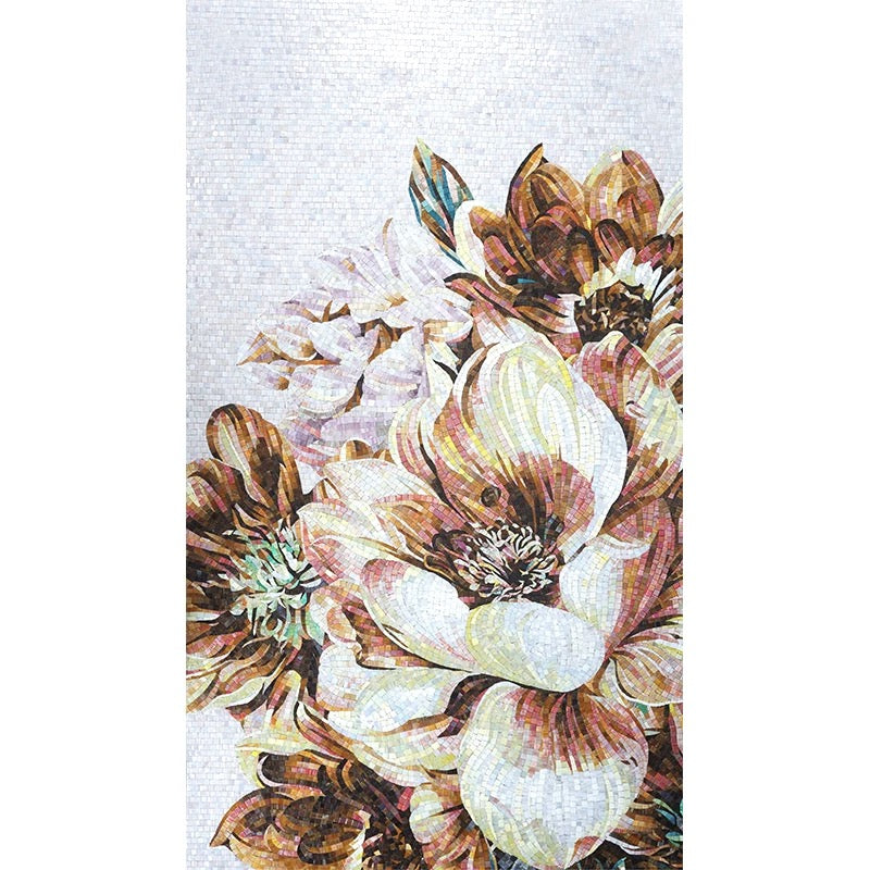 Floral design on a textured fabric background