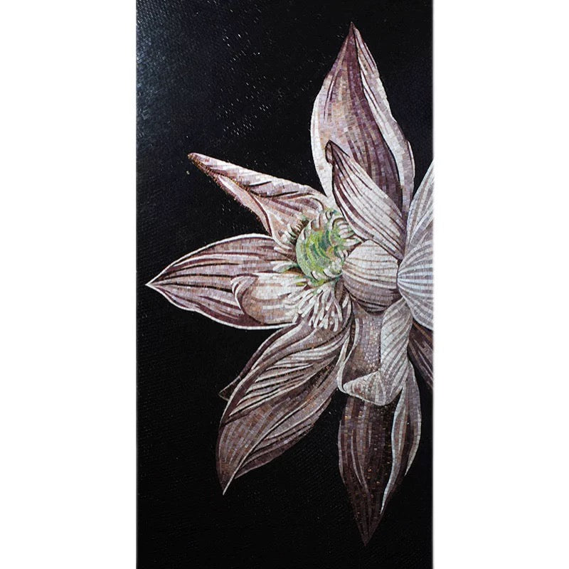 Floral design on a black background