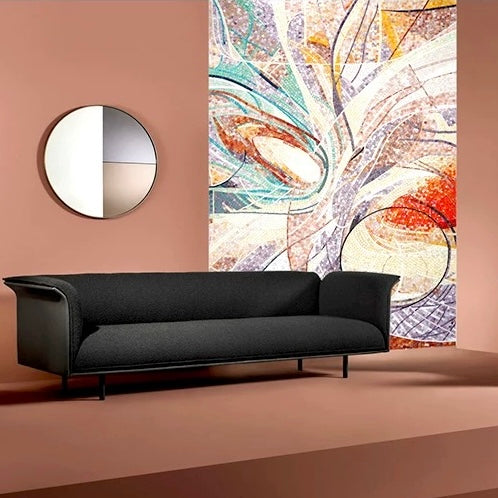 Vibrant Abstract Swirl Glass Mosaic Wall Mural - Custom Art